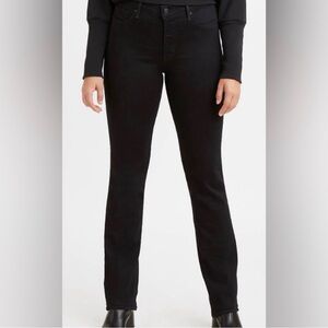 Levi’s 314 Shaping Straight Leg Black Jeans 30